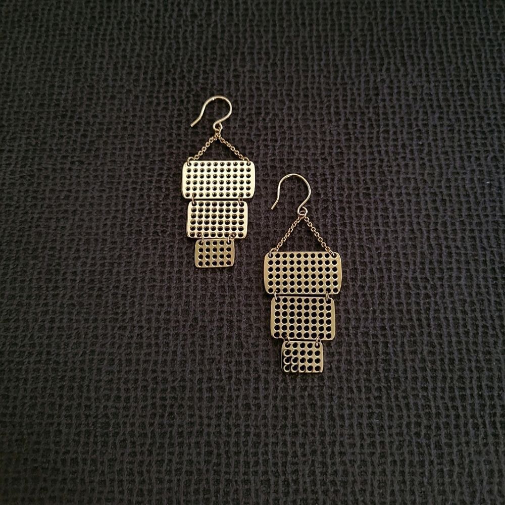 Gold💛 Filled Triple3️⃣ Rectangle Earrings
